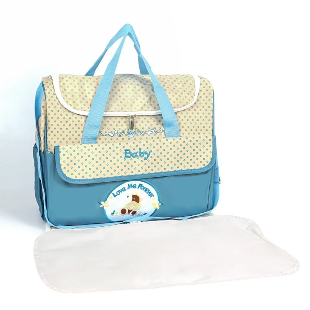 Sac à langer bébé sac bandoulière grande capacité tissu polyester design moderne style enfantin fermeture écla