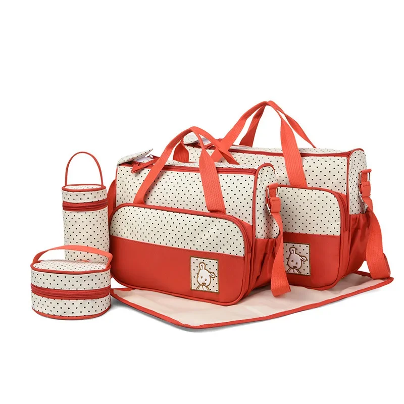 Ensemble sac à langer 5 pièces grand容量 bébé sac pour maman voyage poussette organisateur bébé sac à couches mo