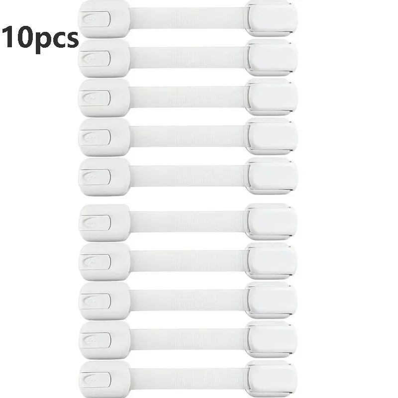 Serrures de sécurité pour tiroirs bébé 10 pièces bandes adhésives plastique durable blanc design moderne
