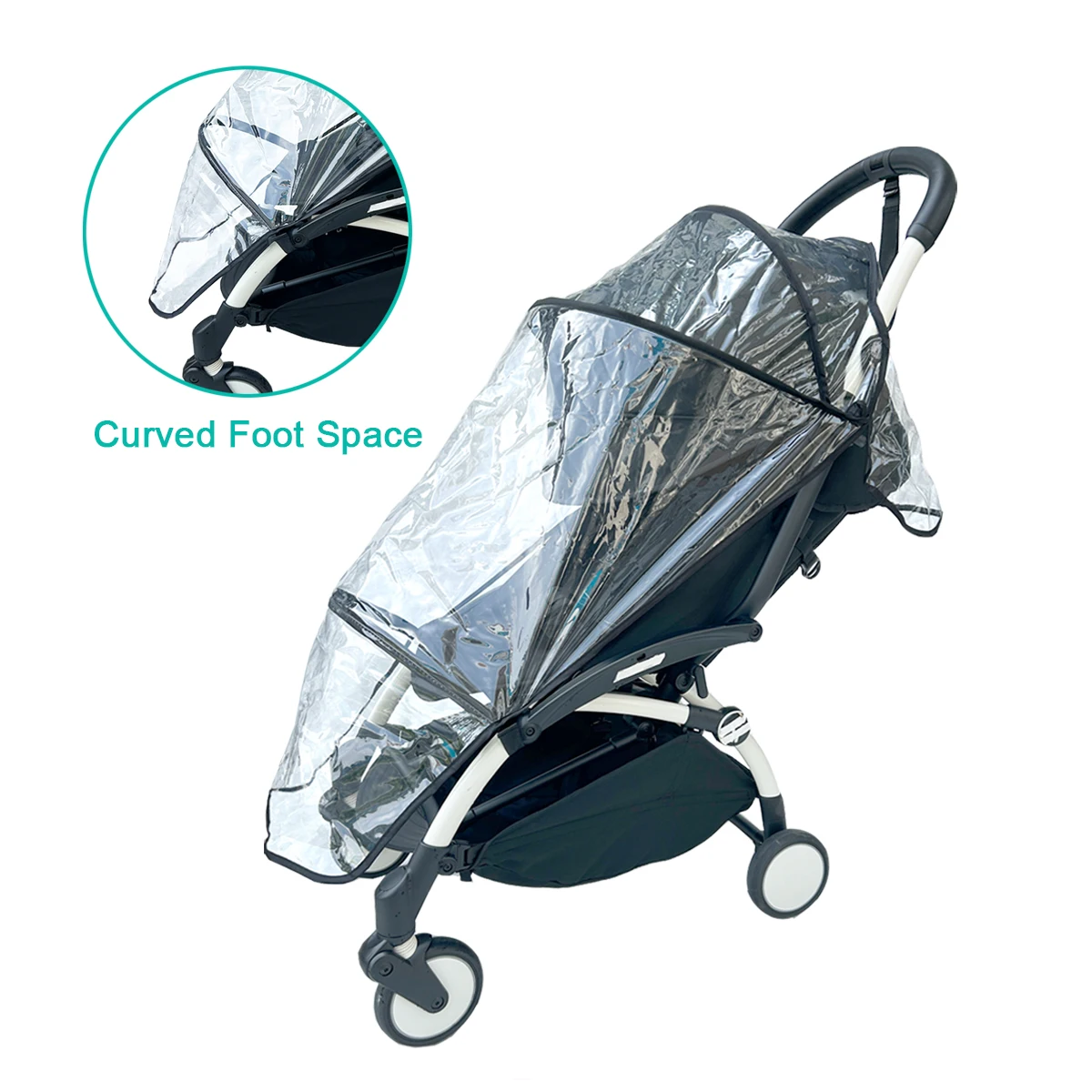 Housse de pluie transparente pour poussette Babyzen YOYO/YOYO/YOYO2 &amp; Stokke YOYO3 Protection météo EVA Bl
