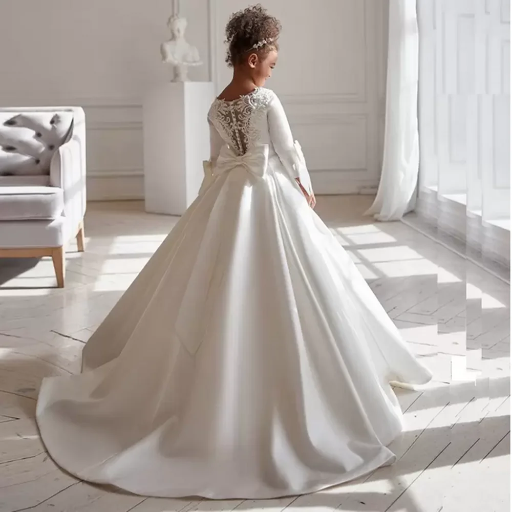 Robe princesse dentelle filles tenue communion mariage spectacle nouvelle collection Picture color