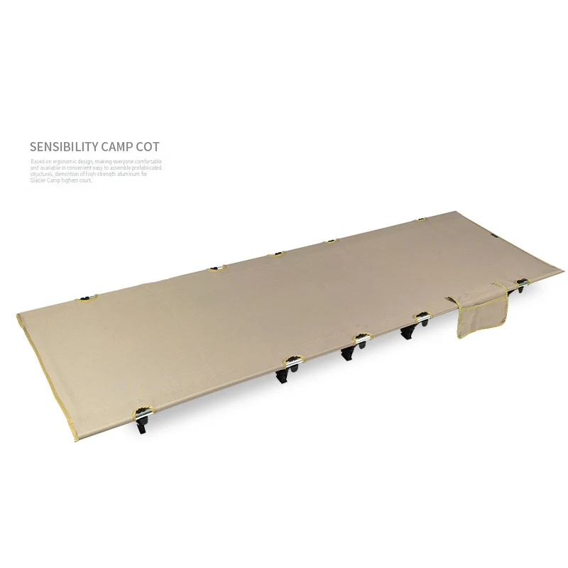 Lit de camping pliable portable confortable pour adultes et enfants camping randonnée festivals beige
