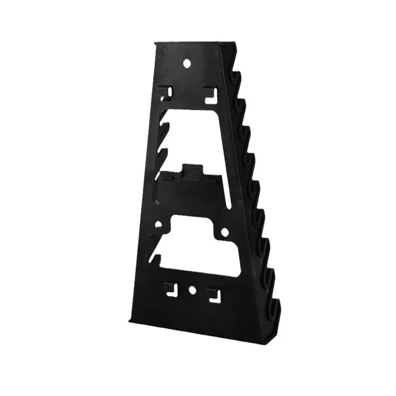 Support mural pour câbles en plastique noir organizateur de rangement compact design moderne encoches multiple