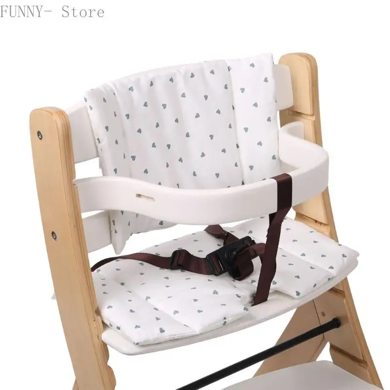 Chaise haute bébé en bois et tissu confortable sécuritaire moderne épurée Design nordique Rembourrage doux Cei