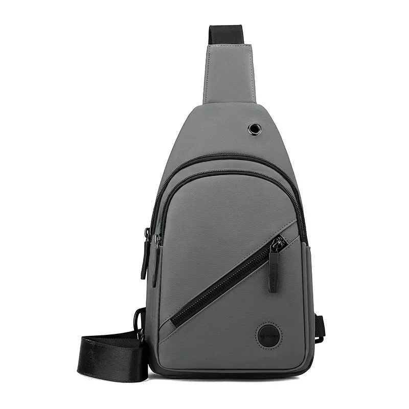 Sac à dos bandoulière polyester灰 noir résistant sac de randonnée polyvalent pour hommes usage quotidien et spo