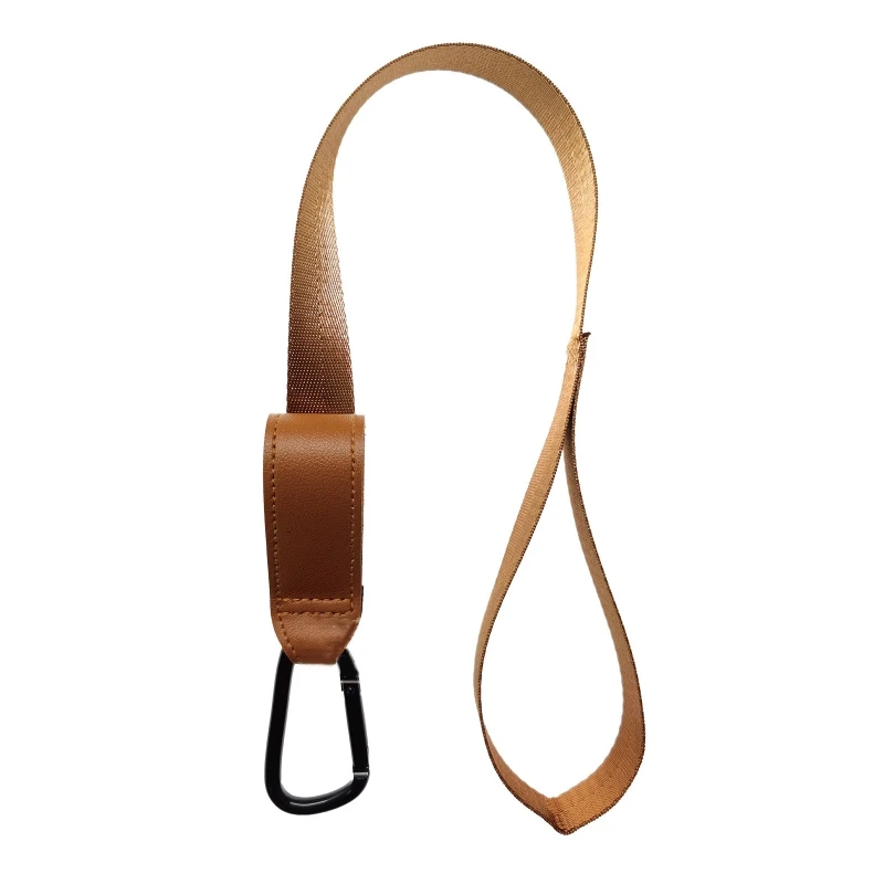 Ceinture de sécurité universelle pour poussette bébé dragonne antidérapante style confortable couleur marron