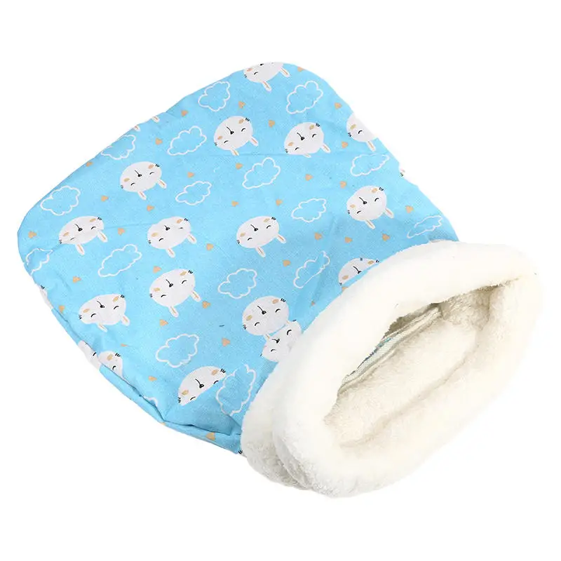 Coussin de chaleur portatif en tissu doux design animaux bleu pastel confort thermique usage domestique idéal