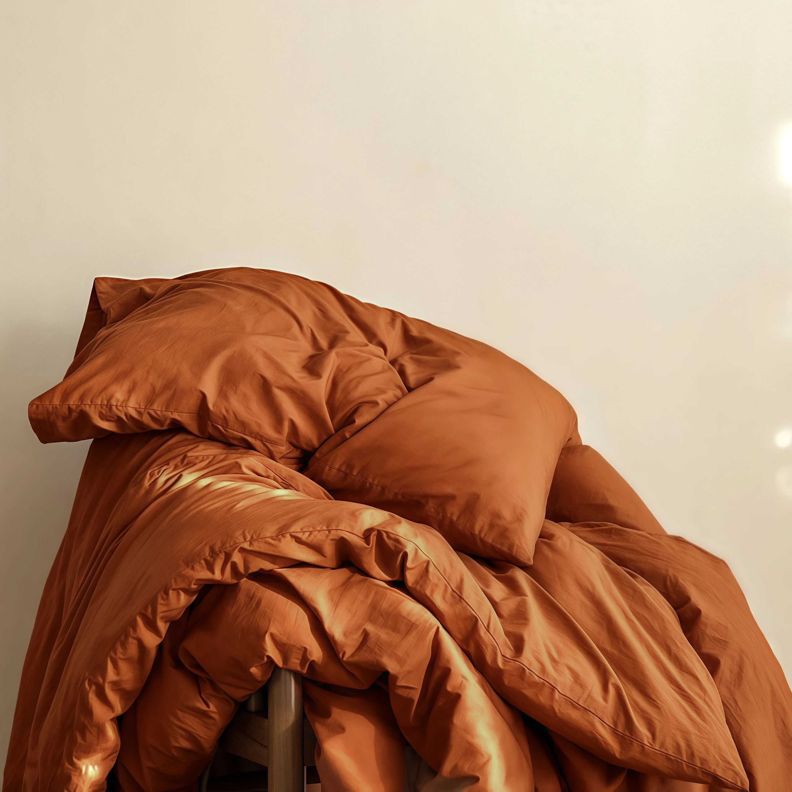 Ensemble draps bébé 100% lin naturel doux hypoallergénique couleur caramel lit à barreaux literie bébé pousset