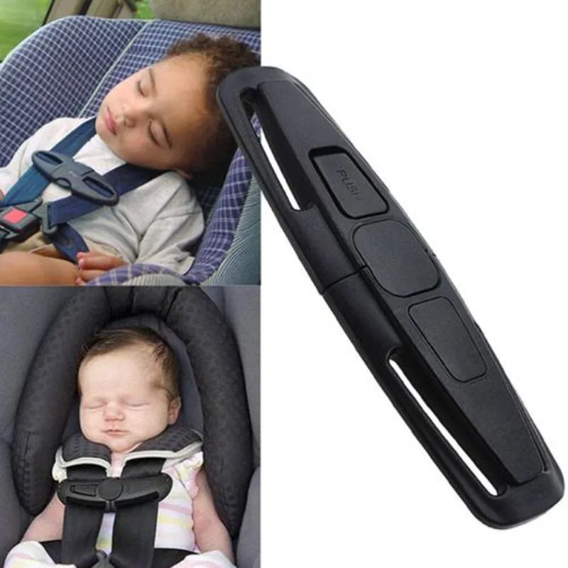 Sangle de sécurité voiture bébé noire harnais ceinture clip poitrine