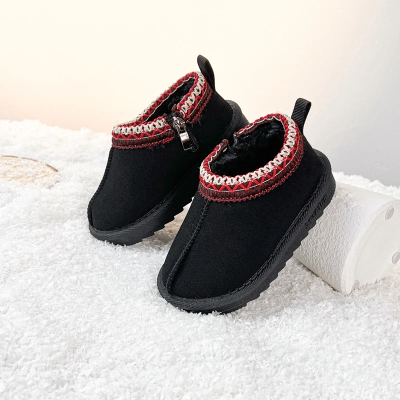 Chaussons d'intérieur adultes confortables antiglissants éthique zip fermeture élastique coton peluché concept