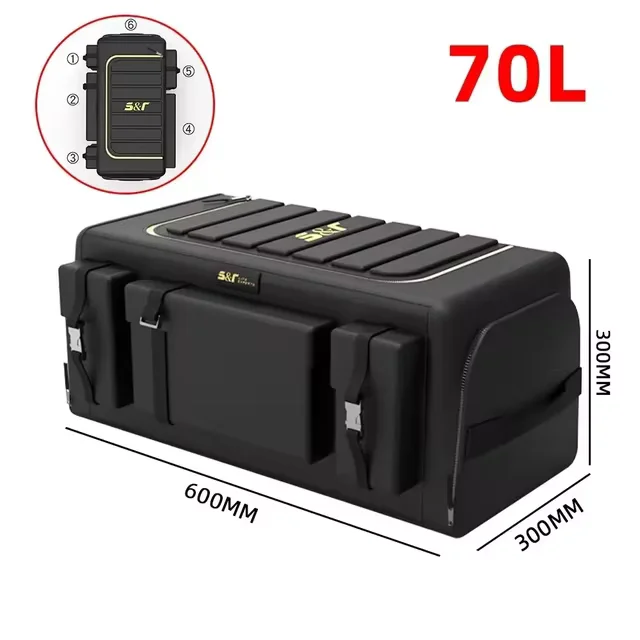 Organisateur de rangement de coffre de voiture avec couvercle