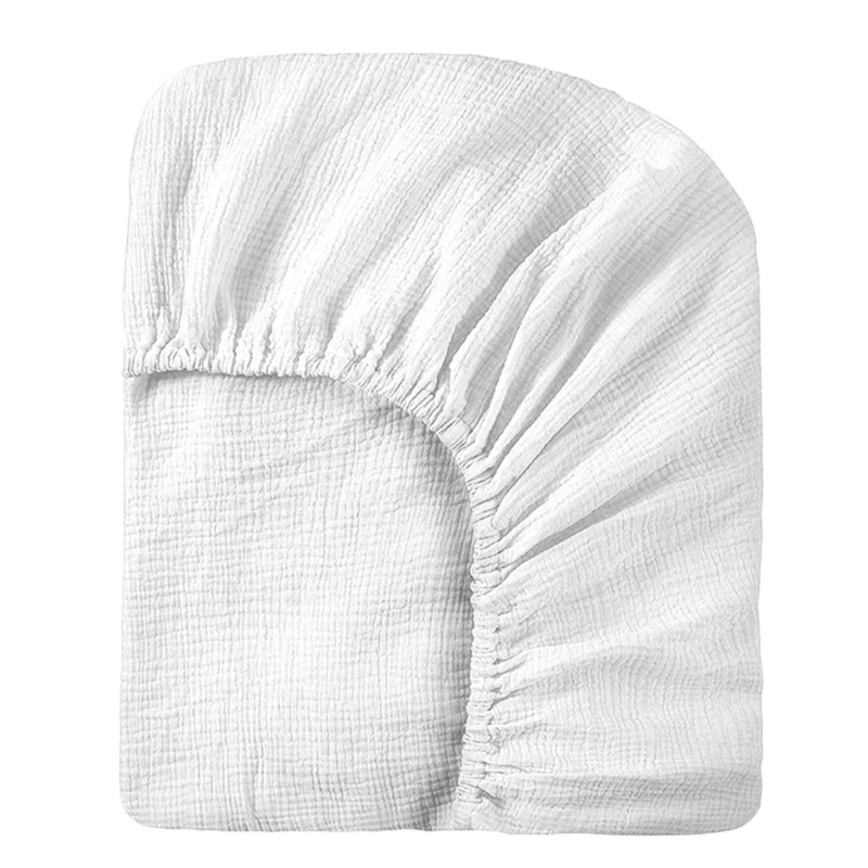 Draphousse bébé en coton blanc matelas berceau housse lit respirante tissu doux design minimaliste literie béb