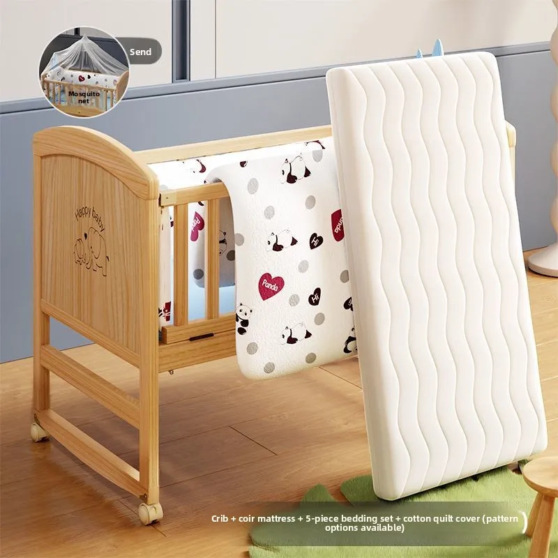 Berceau Happy Baby en bois massif non peint écolo sécuritaire lit de