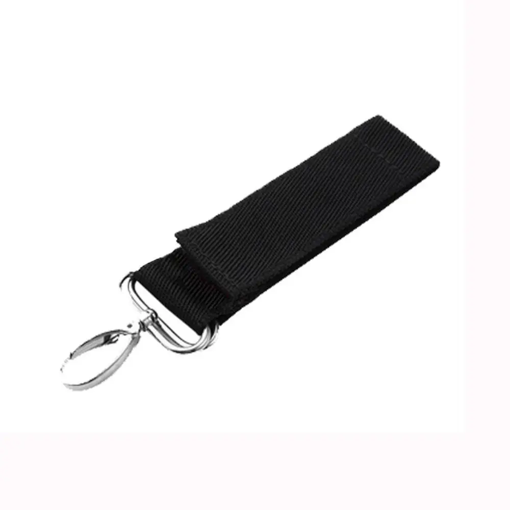 Porteclés bébé sécurisé en nylon noir fixation sécurisée design minimaliste accessoire poussette poussette béb