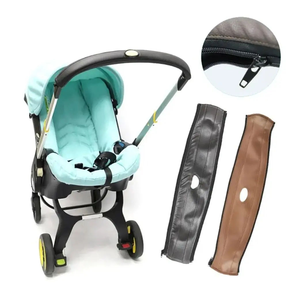 Housses poignées poussette cuir PU détachables lavables protection accoudoirs accessoires bébé confortable mod