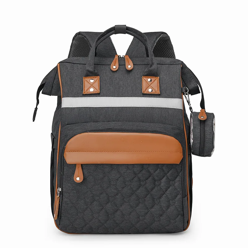 Sac à dos multifonctionnel pour maman grande capacité compartiments multiples style élégant portable bébé nouv