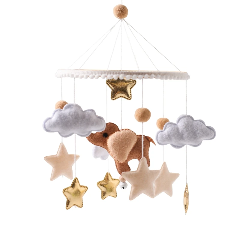 Mobile bébé en tissu doux nuages étoiles et animal design moderne chambre d'enfant cadeau naissance 安全 durable