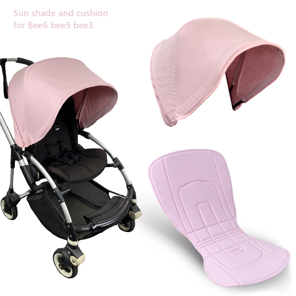 Pare-soleil pour poussette de bébé, auvent et coussin de siège pour Bugaboo Bee6 Bee5 Bee3, housse de landau r