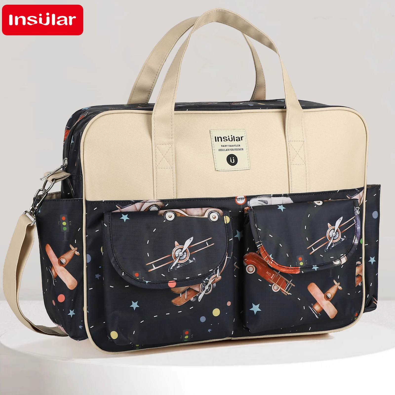 Sac à bandoulière sac à couches Oxford tissu synthétique imperméable sacs maman design enfants sac à main port