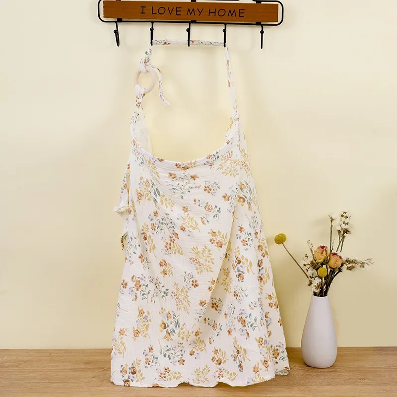 Tablier allaitement couverture coton maman bébé réglable confidentialité style floral doux maman poussette usa