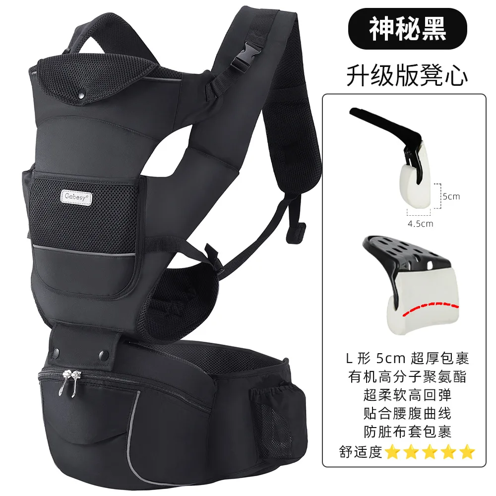 Portebébé sac à dos Gabesy confortable tissu respirant maille polyester 036 mois transport mains libres poches