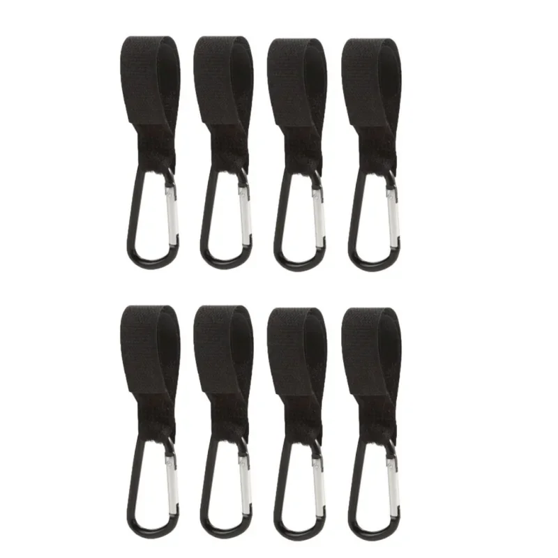 Ensemble de 10 porteclés en nylon et métal attaches universelles pour sacs poussettes et bagages noir design m