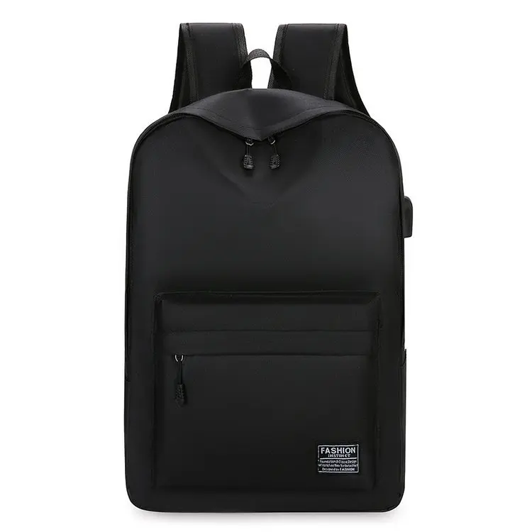 Sac à dos minimaliste unisexe grande capacité école voyage sac à dos polyvalent noir polyester doublure rembou
