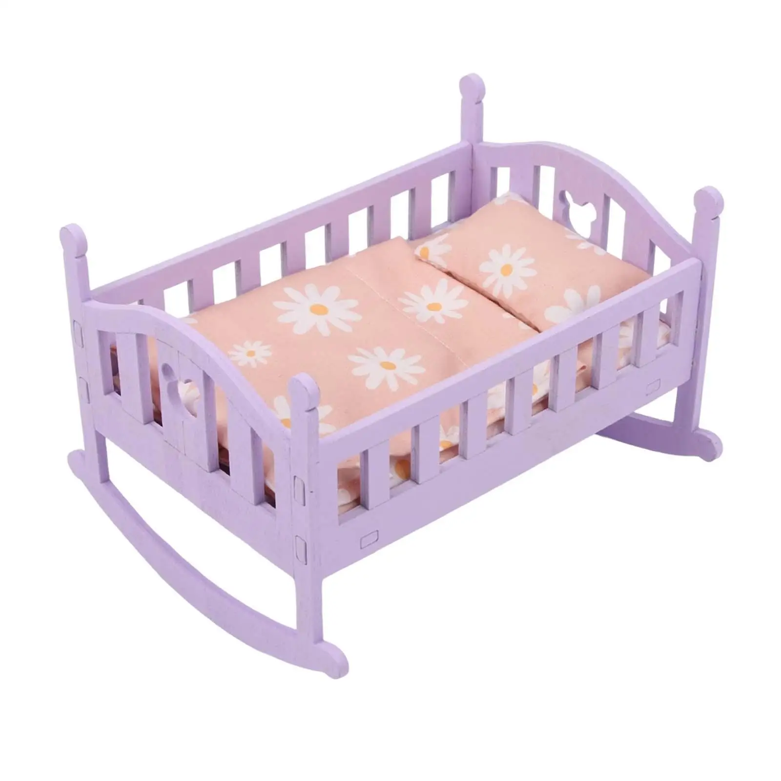 Ensemble de lit pour poupée bébé lit miniature accessoires de décoration peluche jouet éducatif cadeau enfant