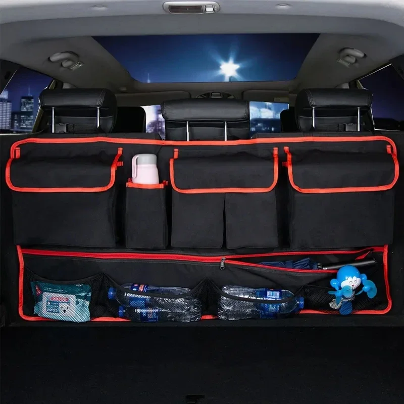 Organisateur de voiture bébé rangement coffre multipoches sac de rangement voiture pour poussette et accessoir