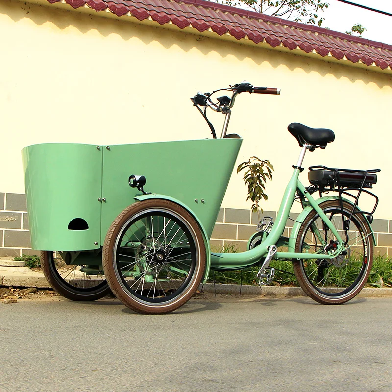 Vélo Cargo électrique triporteur bébé double poussette bébé électrique remorque animaux de compagnie bon march