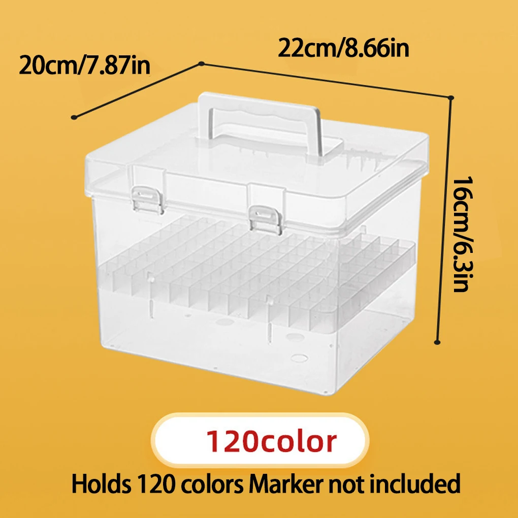 Organisateur de marqueurs transparent étanche en plastique portable boîte de rangement multifentes pour étudia