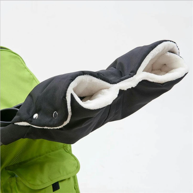 Manchon main pram hiver fourrure polaire couverture main poussette accessoire bébé confort sécurité intempérie