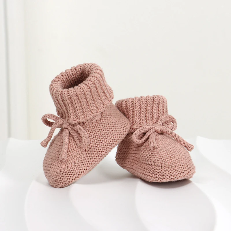 Chaussures Souples pour Bébé Nourrisson Premiers Pas Tricot Doux Unisexe 018 Mois Hiver