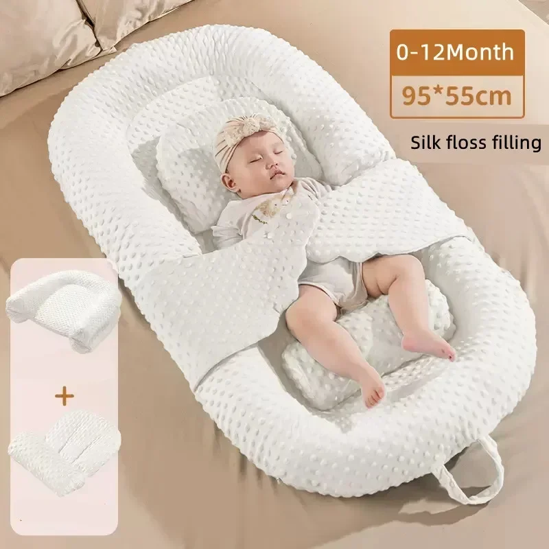 Cocoon bébé 012 mois berceau portable oreiller anticrachat lit d'alimentation coussin de protection couleur bl