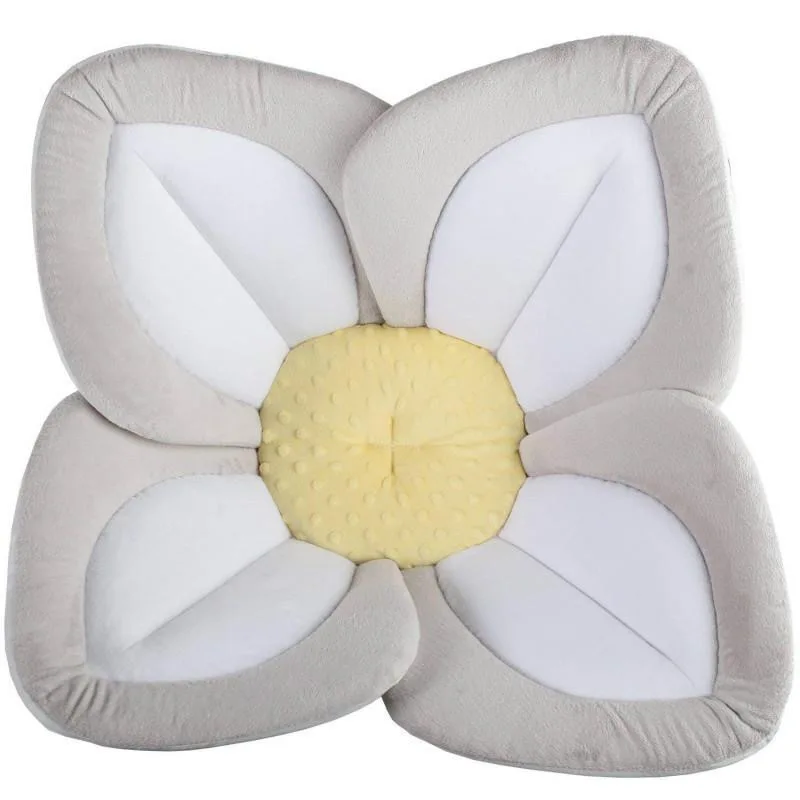 Coussin décoratif en forme de fleur style floral moderne tissu doux gris et blanc design artistique accessoire