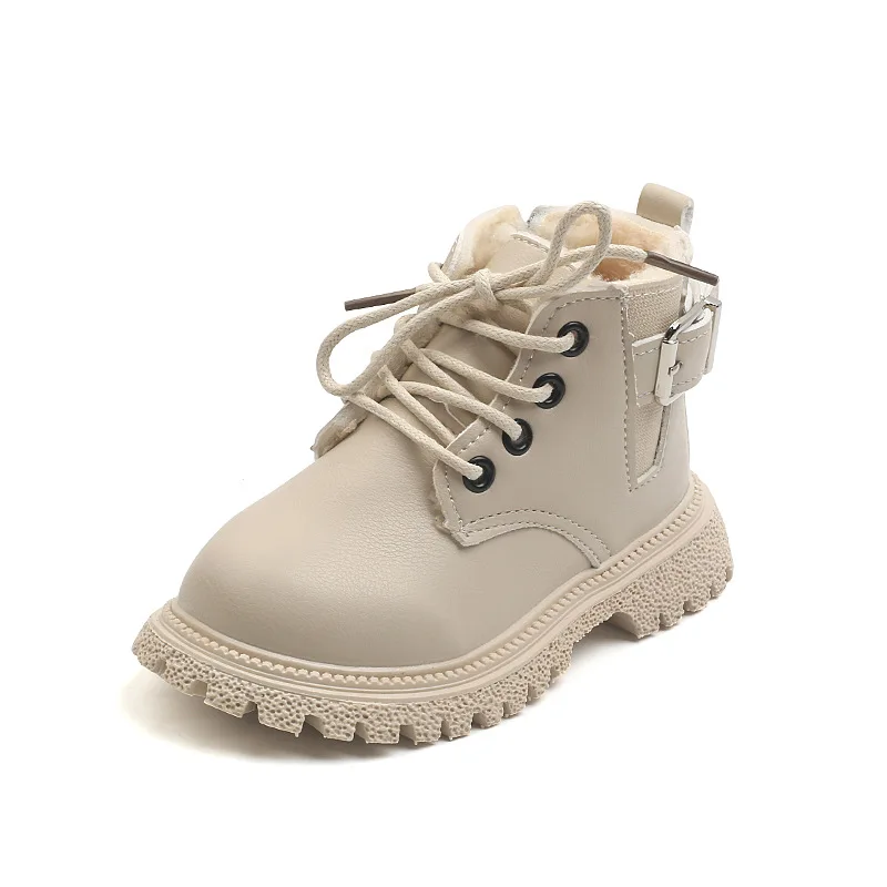 Bottines en simili cuir pour bébé fille bottes de neige antidérapantes