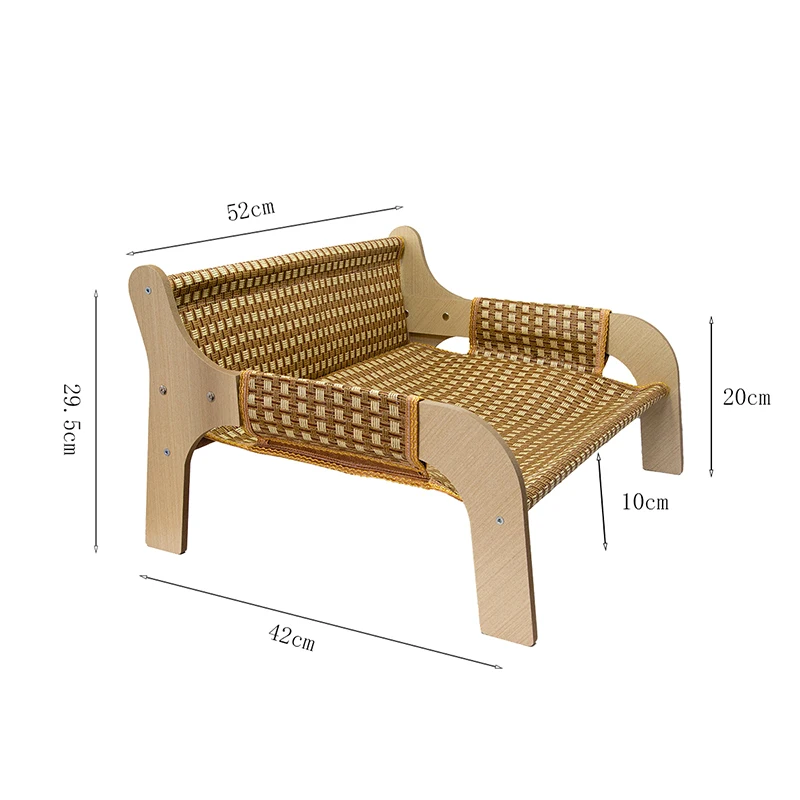 Lit rafraîchissant d'été en rotin pour bébé nid confortable canapé bois tissu design moderne matelas antitrans