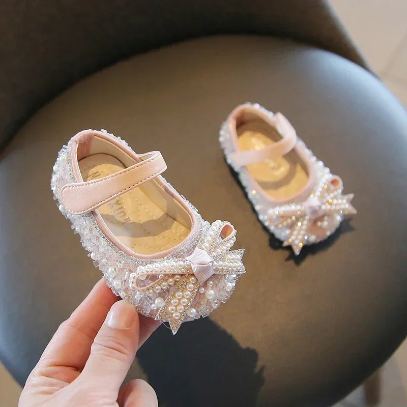 Ballerines pour fillesperlées chaussures élégantes style princesse