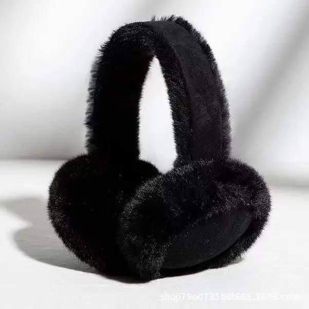 Cacheoreilles unisexe moderne en polyester protègeoreilles doux et stylé pour adulte et enfant noir