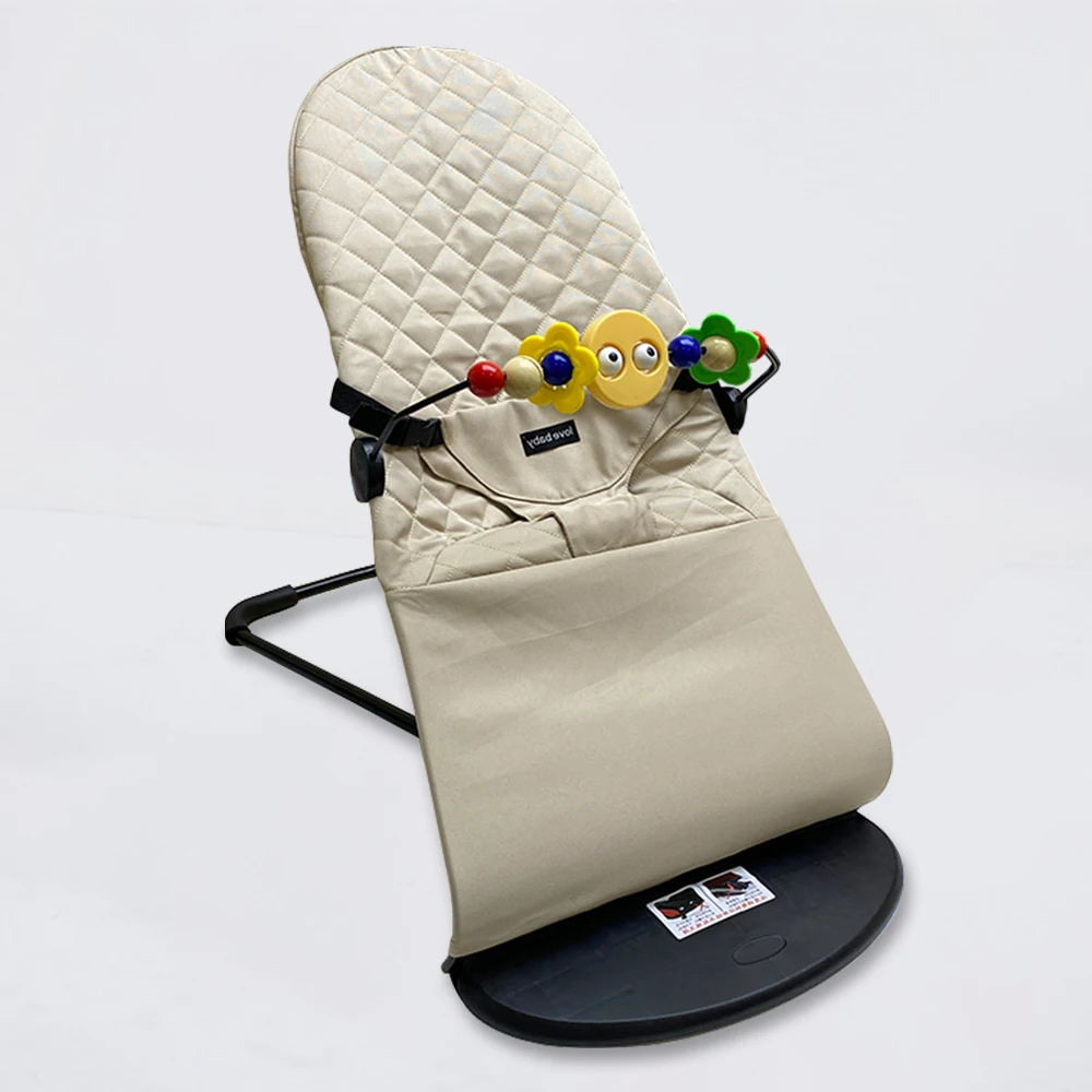 Chaise à bascule pliable pour bébé 012 mois transat ajustable en hauteur jouets inclus sécurité et confort béb