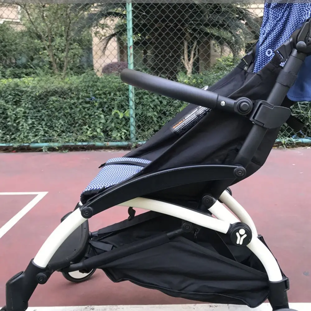 Guidon de clôture de poussette bébé fermeture éclair PU housse cuir poignée accoudoir barre parechocs accessoi
