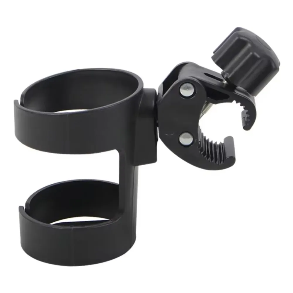 Portegobelet universel pour poussette bébé plastique noir stable fixation barre main accessoire sécurisé usage