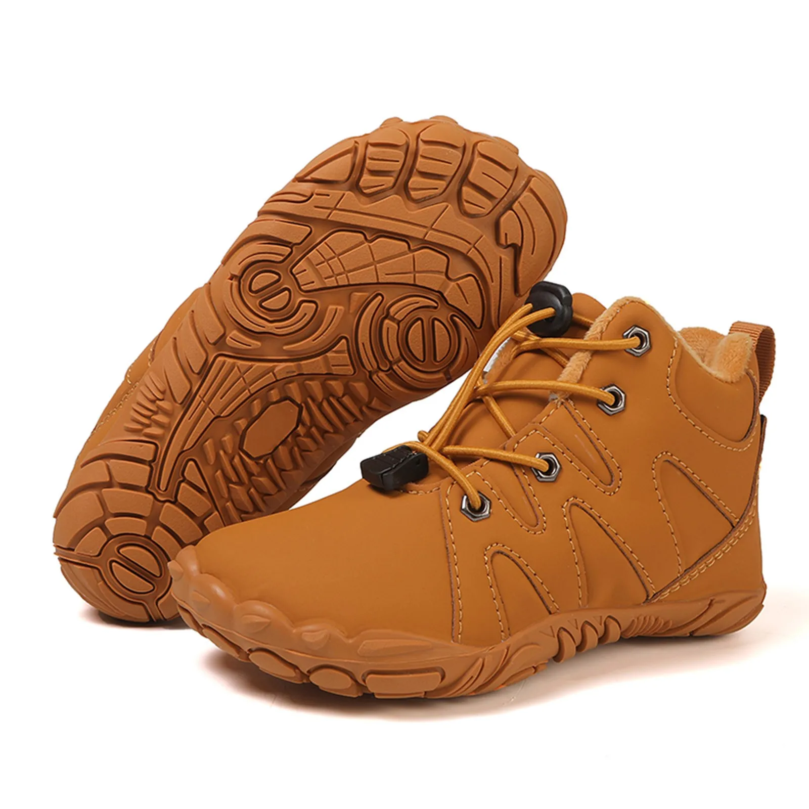 Chaussures d'hiver pieds nus pour enfants, chaussures de randonnée, pieds nus, boîte à bout large, bottes de n