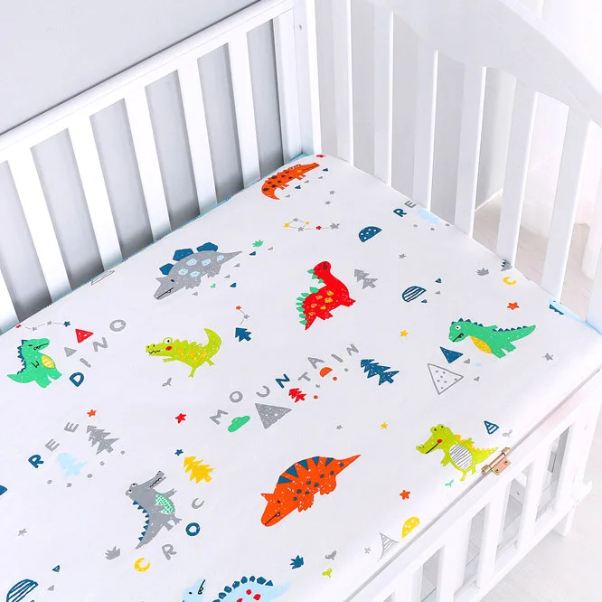 Draphousse bébé design dinosaures 120x60cm 100% coton ou similaires matelas standard élastique hypoallergéniqu