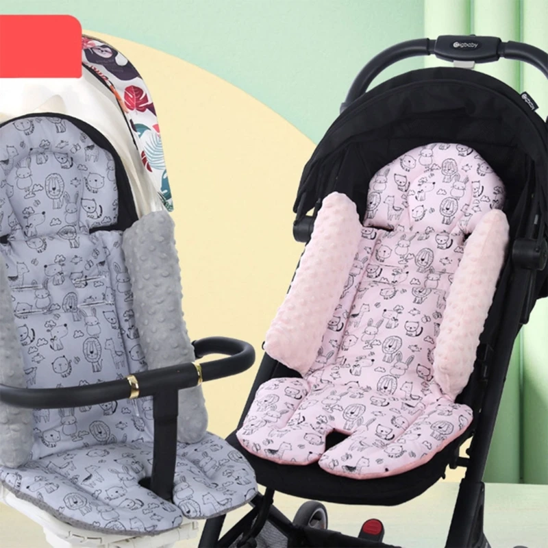 Housses matelas siège poussette bébé coussin confortable doux egobaby 2 coloris tissu peluche texture Minky de