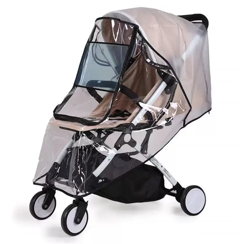 Housse de pluie transparente pour poussette bébé protection antivent imperméable pratique design moderne