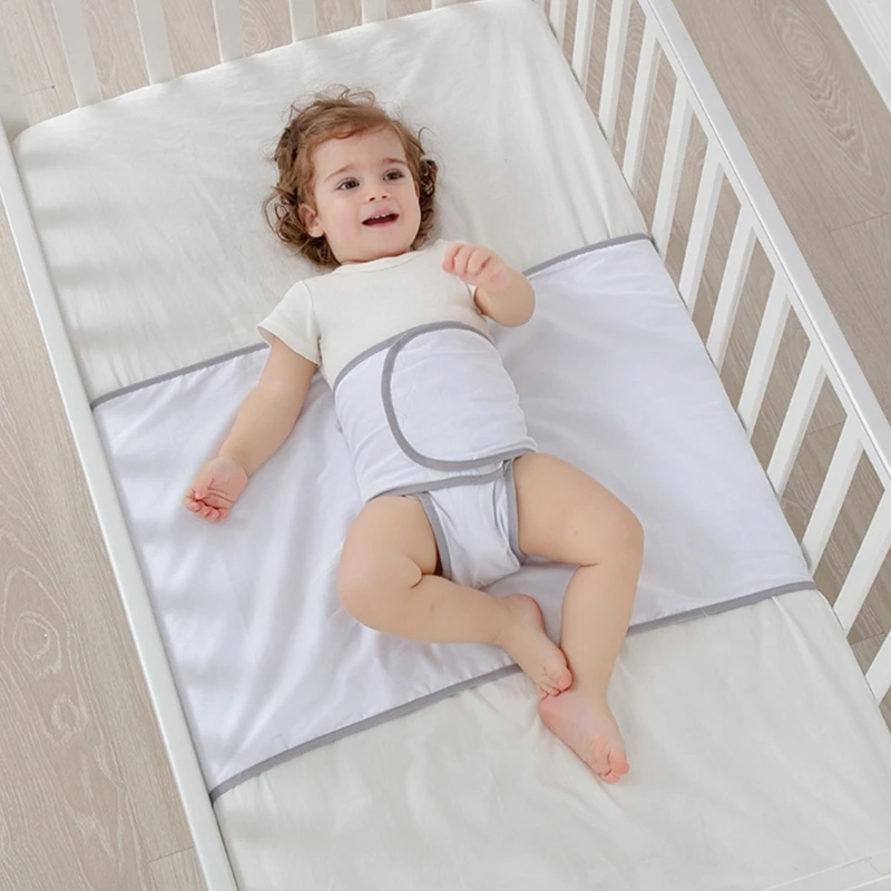Couverture de sécurité bébé 012 mois rectangulaire coton protection lit swaddle usage multiple style moderne u