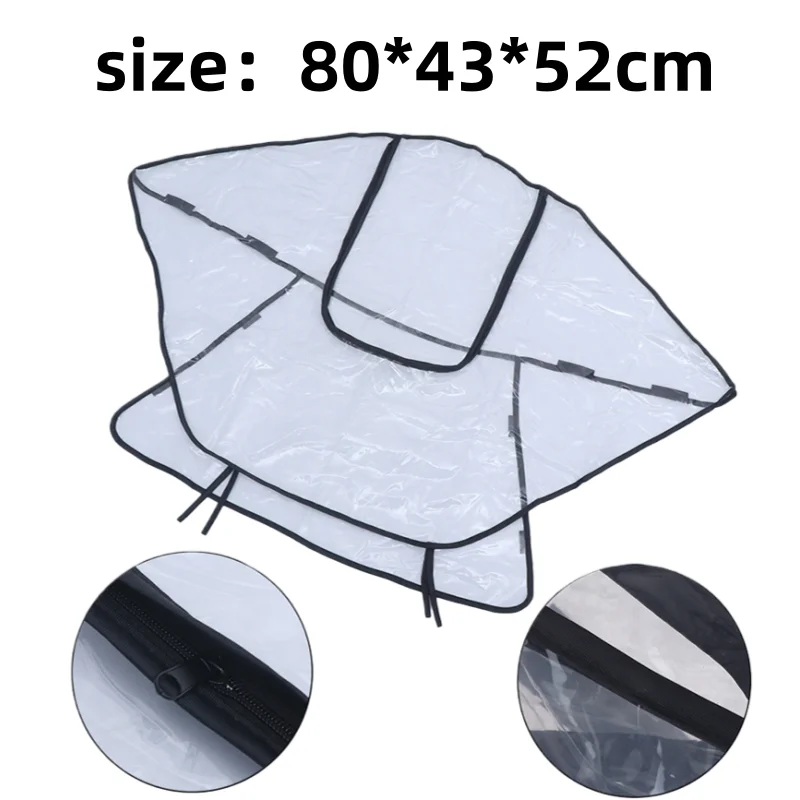 Housse de pluie universelle pour poussette bébé imperméable en U avec fermeture éclair protection contre la pl