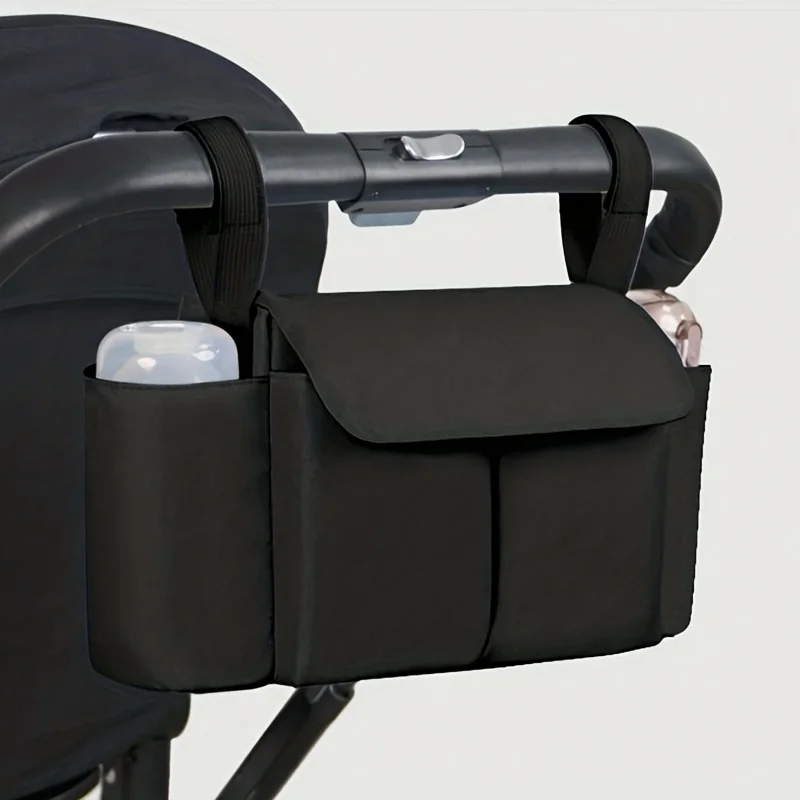 Organisateur de poussette multifonctionnel sac suspendu noir grande capacité pour bébé accessoires rangement e