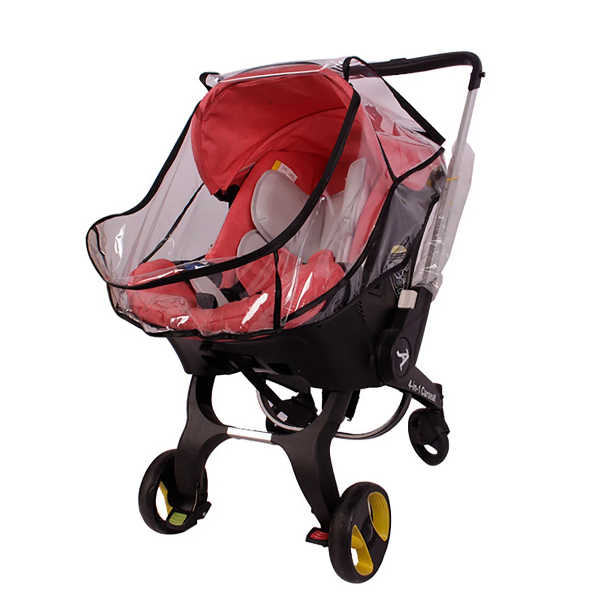 Siège auto bébé avec couverture transparente housse imperméable compatible poussette Cybex et GB design modern
